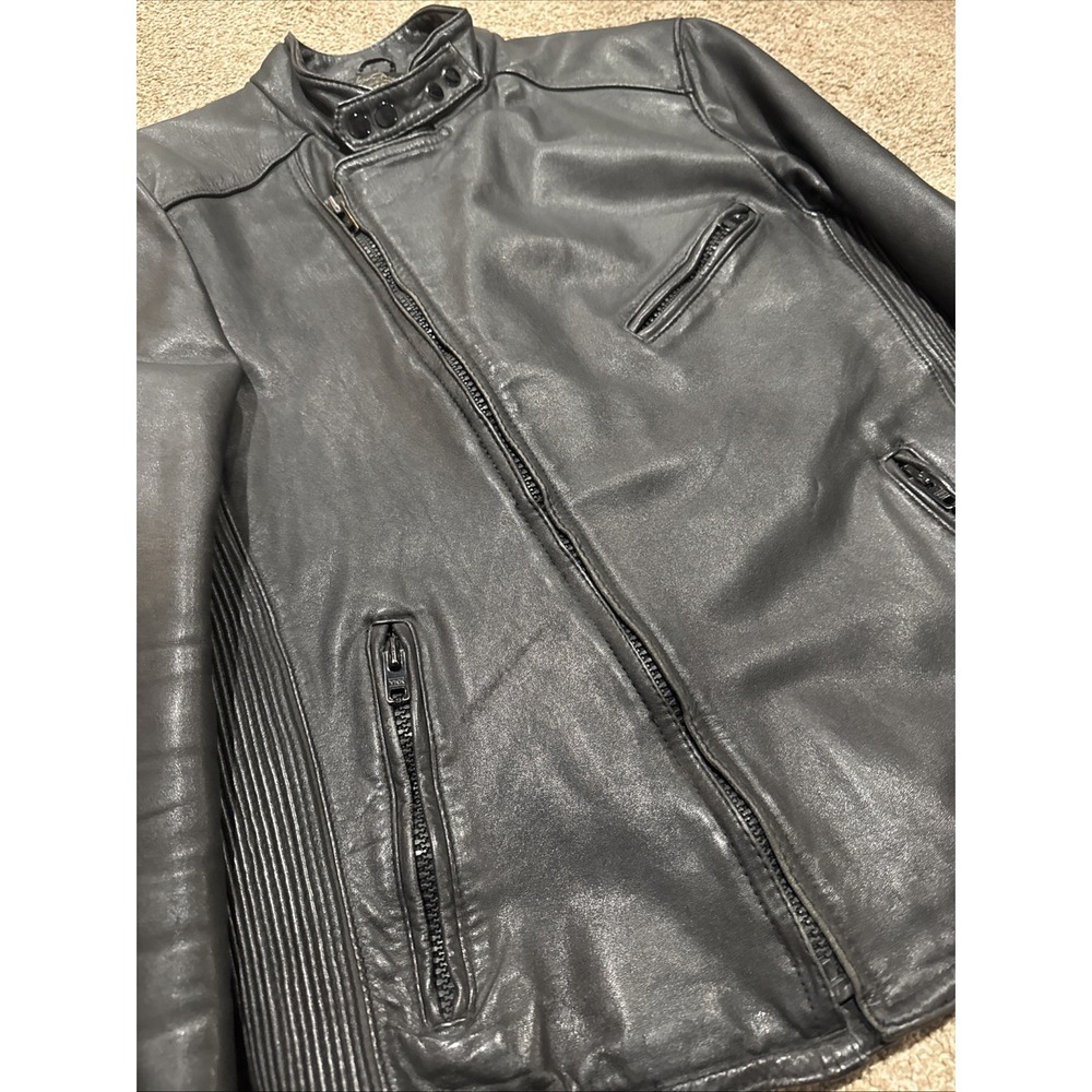 Harley Davidson x Hein Gericke AMF Black Leather Jacket Motorcycle Biker Sz 42 - Picture 3 of 5